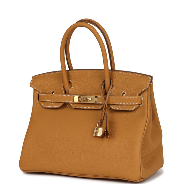 Hermes Birkin 30 Naturel Sable Togo Gold Hardware