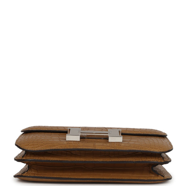 Hermes Constance 18 Kraft Matte Alligator Palladium Hardware