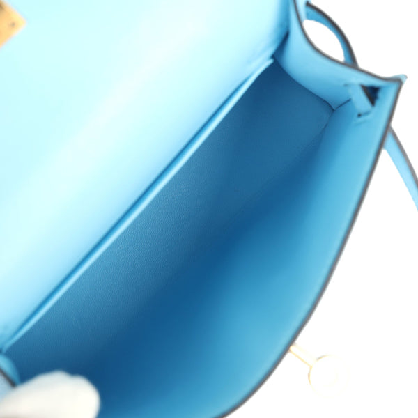 Hermes Kelly Sellier 20 Celeste Epsom Gold Hardware