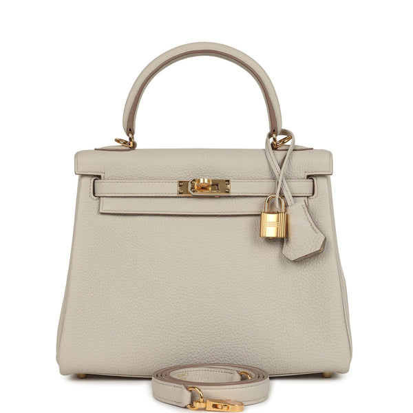 Hermes Kelly Retourne 25 Beton Togo Gold Hardware