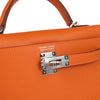 Hermes Kelly Sellier 20 Orange Epsom Palladium Hardware