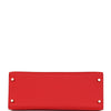 Pre-owned Hermes Kelly Sellier 28 Rouge De Coeur Epsom Gold Hardware