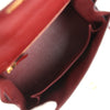 Pre-owned Hermes Kelly Sellier 25 Rouge H Epsom Gold Hardware