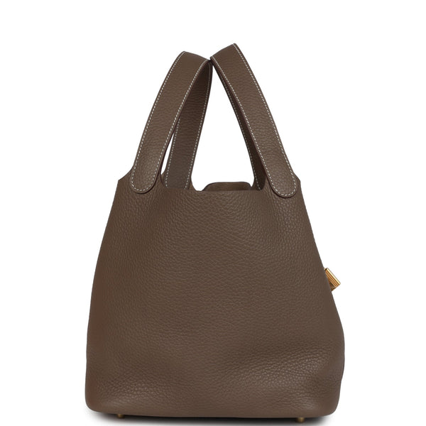 Hermes Picotin Lock 22 Etoupe Clemence Gold Hardware