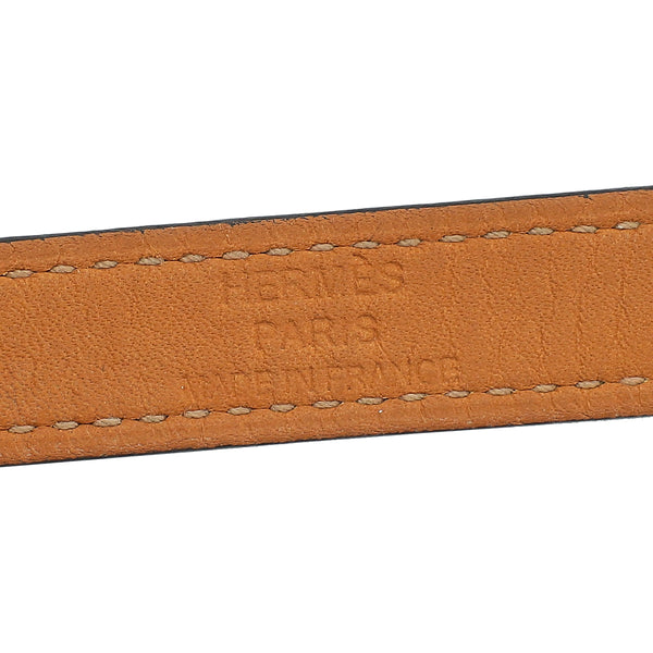 Hermes Black Kelly Double Tour Small Bracelet