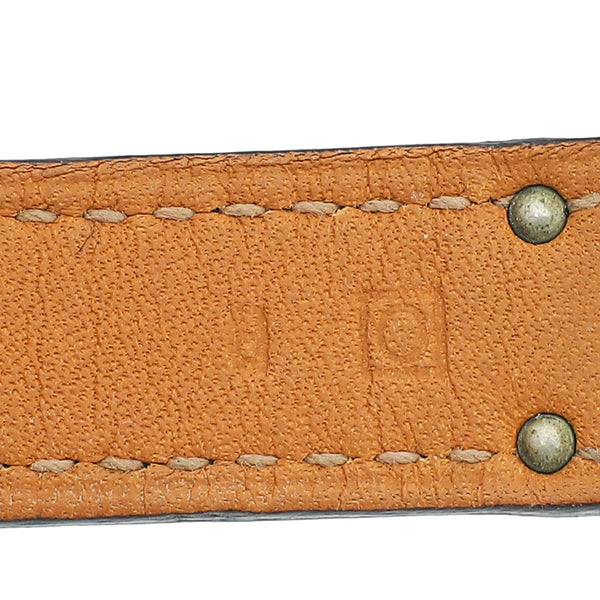 Hermes Black Kelly Double Tour Small Bracelet