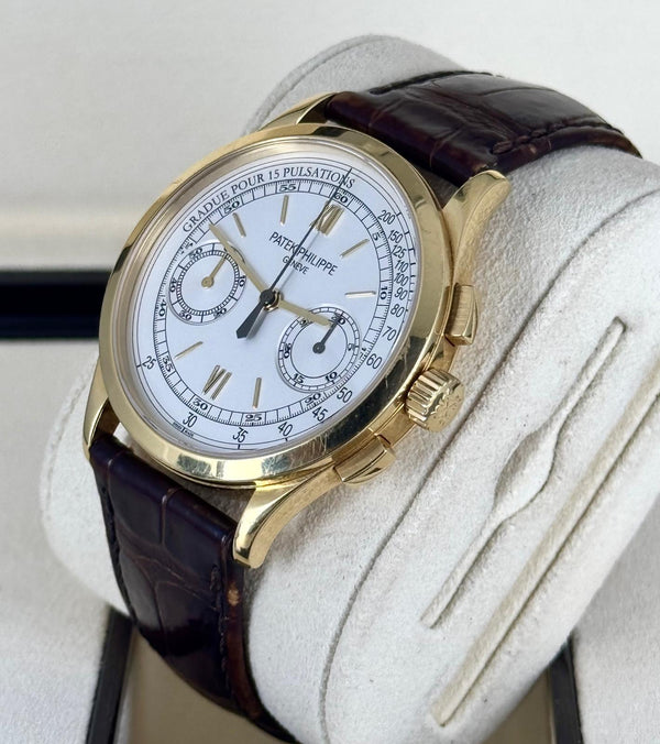 Patek Philippe Chronograph 18k Yeloow Gold B&P like new