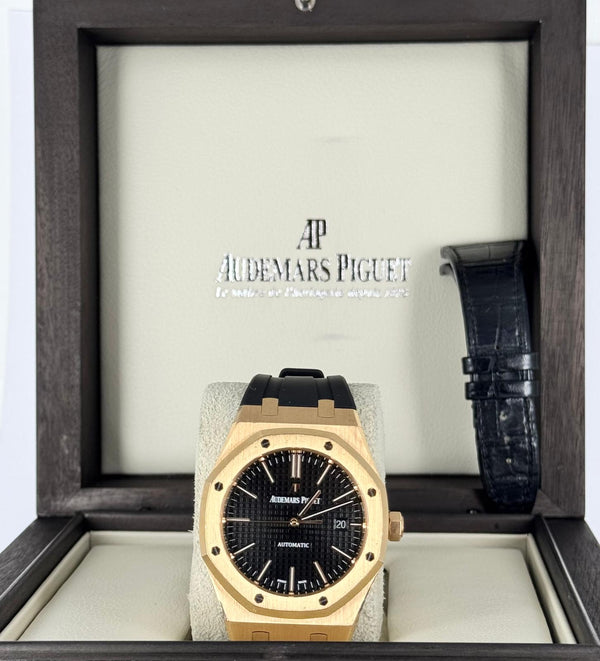 Royal Oak Selfwinding 41mm Rose Gold With Box NEVER POLISHED