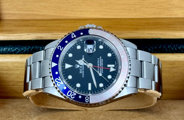 GMT-Master II Pepsi Extra Full Set After Service By Rolex Beautiful Patina