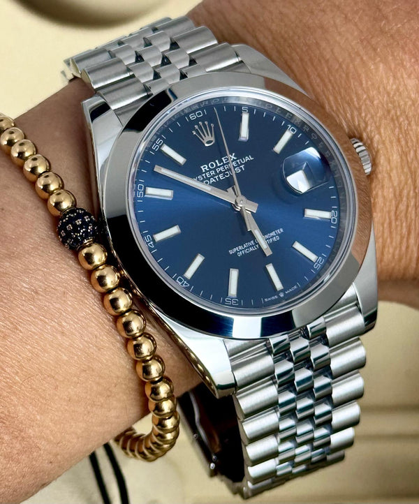 Datejust 41 Certified Jubille Blue Stick Dial Full Set 2022