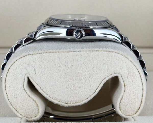 Rolex Datejust 36 White Gold Bezel Jubille Blue Stick Dial Full Set