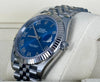 Rolex Datejust 41 Azzuro Blue 2021 Box and Papers Jubille Bracelet