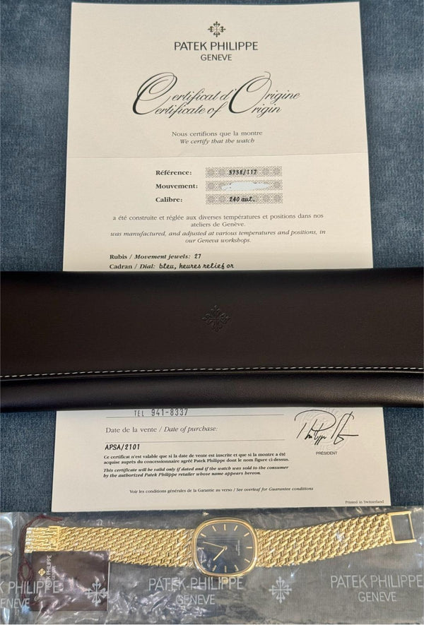 Patek Philippe Golden Ellipse 3738 J After Full Service By Patek Philippe