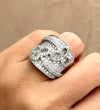 Flowers Pave Diamonds Ring