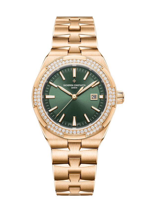 Overseas Diamond Bezel Self-Winding 35mm Pink Gold Watch