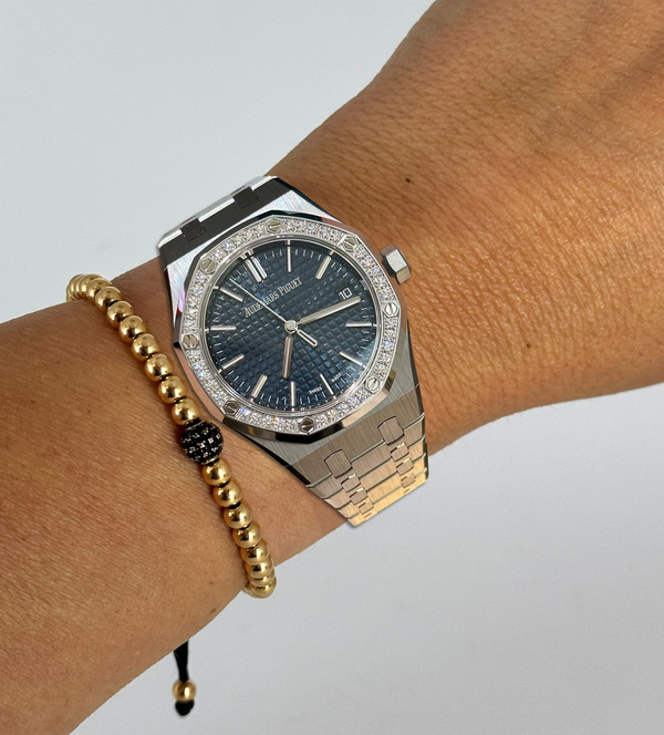 Royal Oak Selfwinding Blue Dial Diamond Bezel