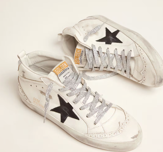 Mid Star with laminated heel and glitter laces