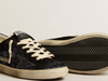 Men's Super-Star in black velvet and suede with black suede star "LAST PIECES"