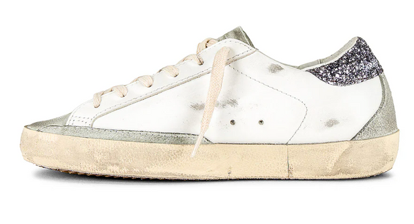 Golden Goose Super-Star Sneaker in White, Ice, &amp; Gray "LAST PIECES"
