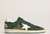 Men's Ball Star in green suede with white leather star and heel tab "LAST PIECES"
