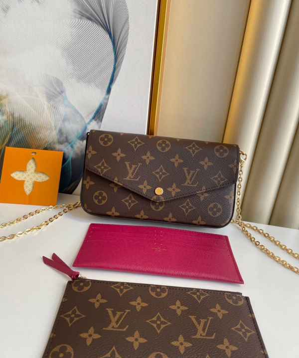 Félicie Pochette LV Monogram Chain Bag Monogram 61276