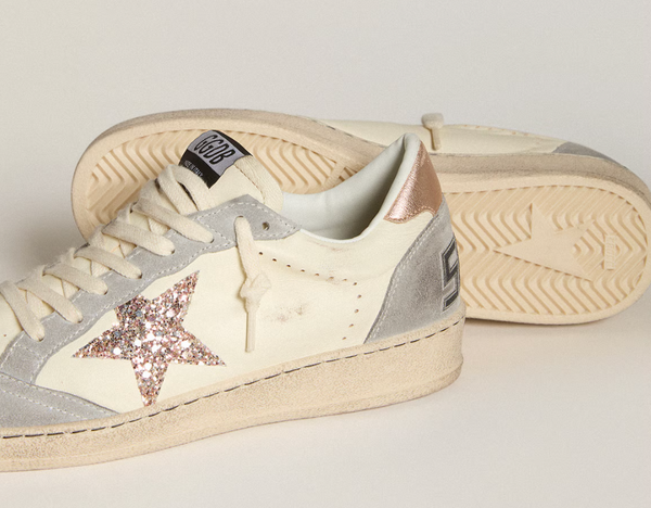 Ball Star in nappa with glitter star and metallic heel tab