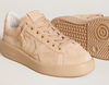 Purestar in suede with suede star and light pink leather heel tab