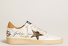 Ball Star in nappa con stella laminata e talloncino in pelle cocco