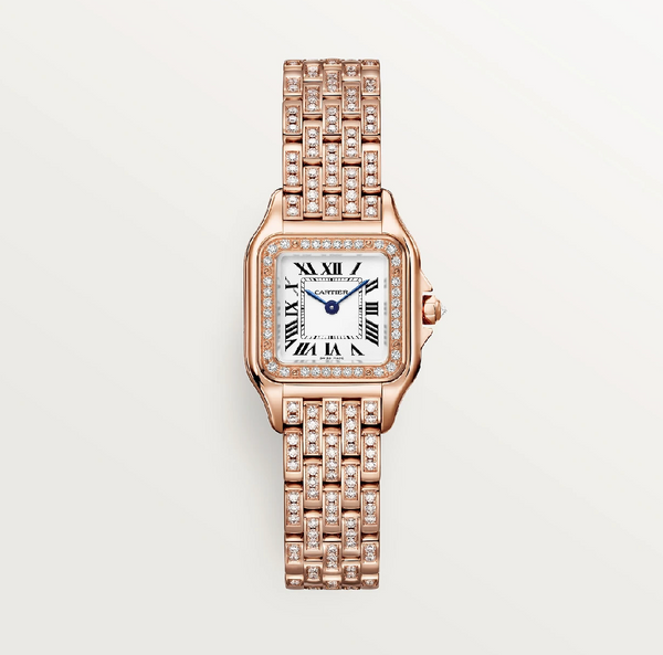 Cartier PanthÃ¨re Small Rose Gold Quartz WatchFactory Diamond Bezel & Bracelet