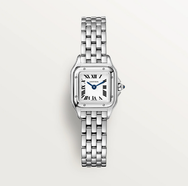 Cartier PanthÃ¨re Mini Quartz Watch in Stainless Steel â€“ 25mm Silver Dial