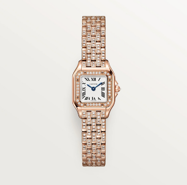 Cartier PanthÃ¨re Mini Rose Gold 750 â€“ 32 Diamond Bezel & Partial PavÃ© Bracelet