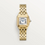 Cartier PanthÃ¨re SM 750 Yellow Gold â€“ Classic White Dial with Blue Sapphire Crown