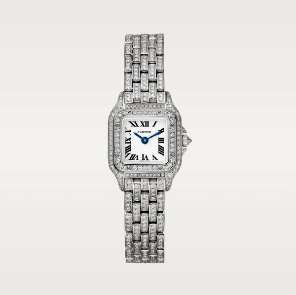 Cartier PanthÃ¨re de Cartier Mini PavÃ© â€“ Full Diamond Set White Gold Watch (3.62 ct)