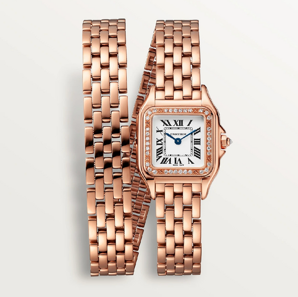 Cartier PanthÃ¨re de Cartier SM â€“ Rose Gold Diamond Dial & Bezel Watch