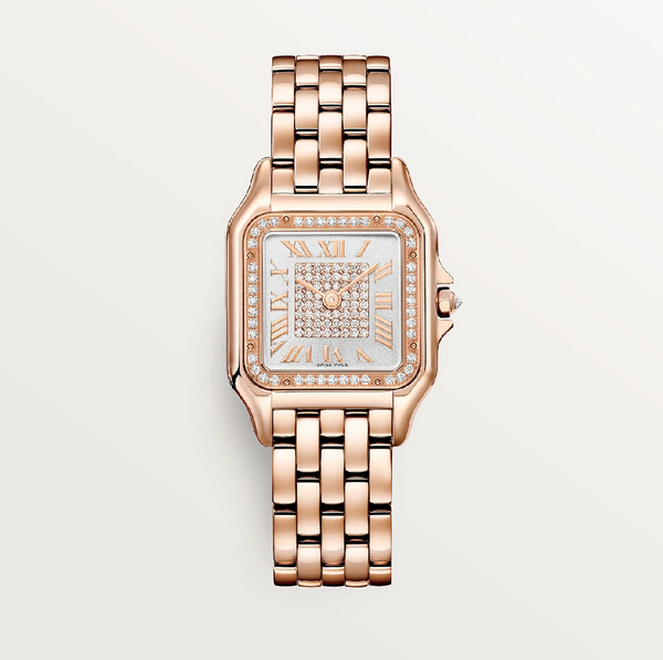 Cartier PanthÃ¨re de Cartier Medium â€“ 18k Rose Gold with PavÃ© Diamond Dial