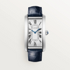 Cartier Tank AmÃ©ricaine Large â€“ Automatic Stainless Steel, Silver Dial, Blue Leather