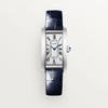 Cartier Tank AmÃ©ricaine Small Stainless Steel Quartz Blue Alligator Strap WSTA0082