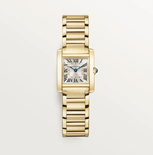 Cartier Tank FranÃ§aise Small Yellow Gold Quartz Diamond Crown