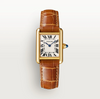 Cartier Tank Louis Cartier Small 29.5mm x 22mm 750 Yellow Gold Silver Dial Quartz Watch with Alligator Strap