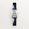 Cartier Tank AmÃ©ricaine Mini 28mm x 15.2mm Stainless Steel Quartz Blue Leather Strap