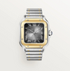 Santos de Cartier Dual Time Steel & Gold 39.8mm Anthracite Dial
