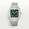Santos de Cartier Medium Green Dial Steel Watch