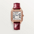 Santos-Dumont Small Model Rose Gold Diamond Bezel Quartz