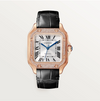 Santos de Cartier Rose Gold Diamond Bezel Medium Automatic Watch