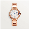 Ballon Bleu 33mm Rose Gold Diamond Bezel Automatic Watch