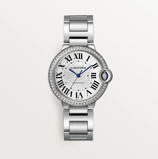Ballon Bleu de Cartier 36mm Steel Diamond Bezel Automatic Watch