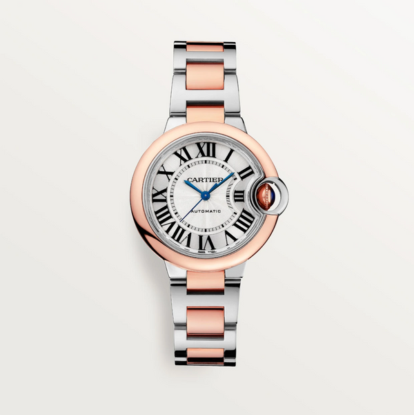 Ballon Bleu de Cartier 33mm Steel and Rose Gold Automatic Watch