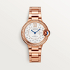 Ballon Bleu de Cartier 36mm Rose Gold Diamond Bezel Automatic Watch