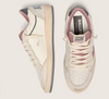 Ball Star LTD in pelle beige con stella in rete rosa e talloncino in pelle blu