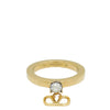 Valentino Gold Finish Garavani Mini Vlogo Signature Ring
